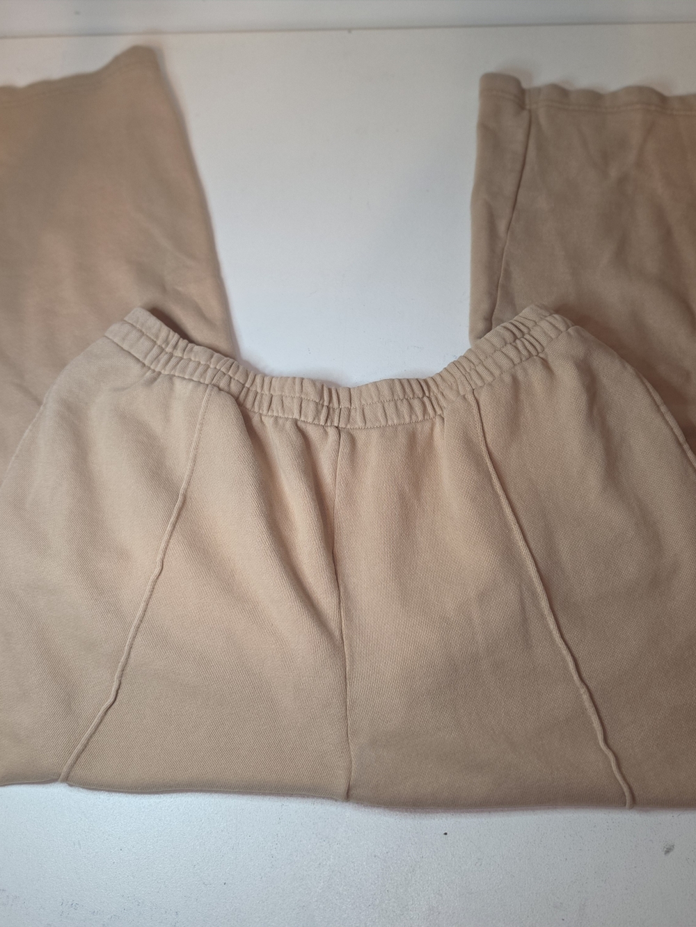 aerie Wide-Leg Sweatpants in Light Beige